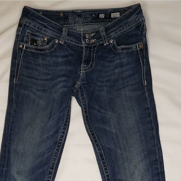 Miss Me | Bootcut Jeans with Black Lace Detail - Picture 4 of 7